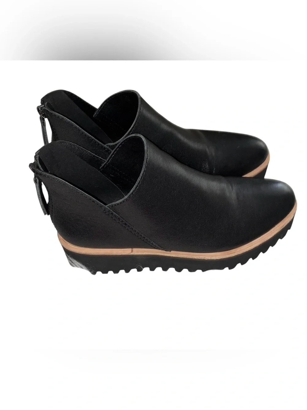 All Black‎ Womens Fur Shootie Tread Black Platform Boots Sz 39
